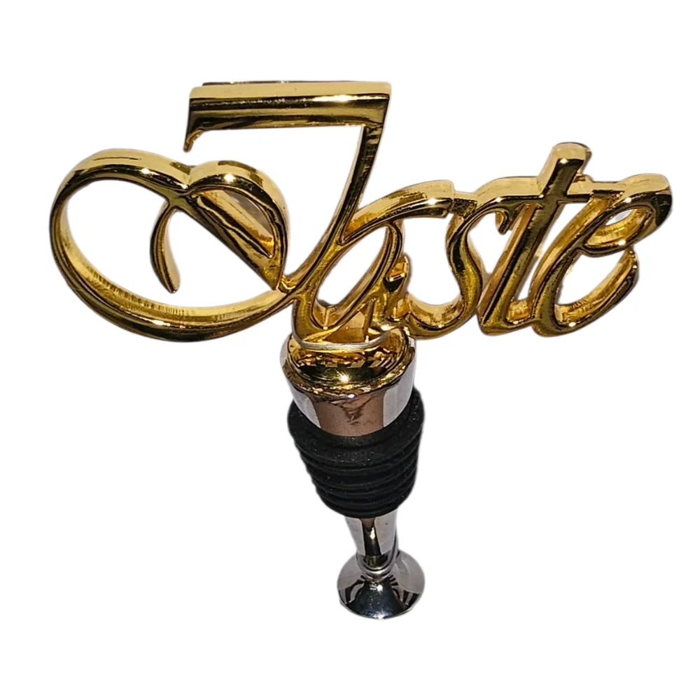 Thirstystone - NEW Gold and Silver Tone 'Taste' Bottle /Wine Stoppers. Lot of 2.